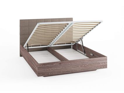 Кровать Сонум Luiza Ясень Ориноко + Кашемир Бежевый (с подъемным механизмом) 120х190