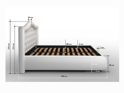 Кровать Sleeptek Premier 6 Экокожа White 256