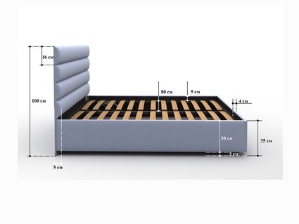 Кровать Sleeptek Premier 4 Велюр 20 (с подъемным механизмом) 253