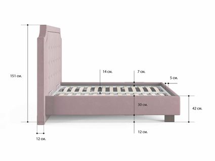 Кровать Сонум Elysium Экокожа Белая 140х190